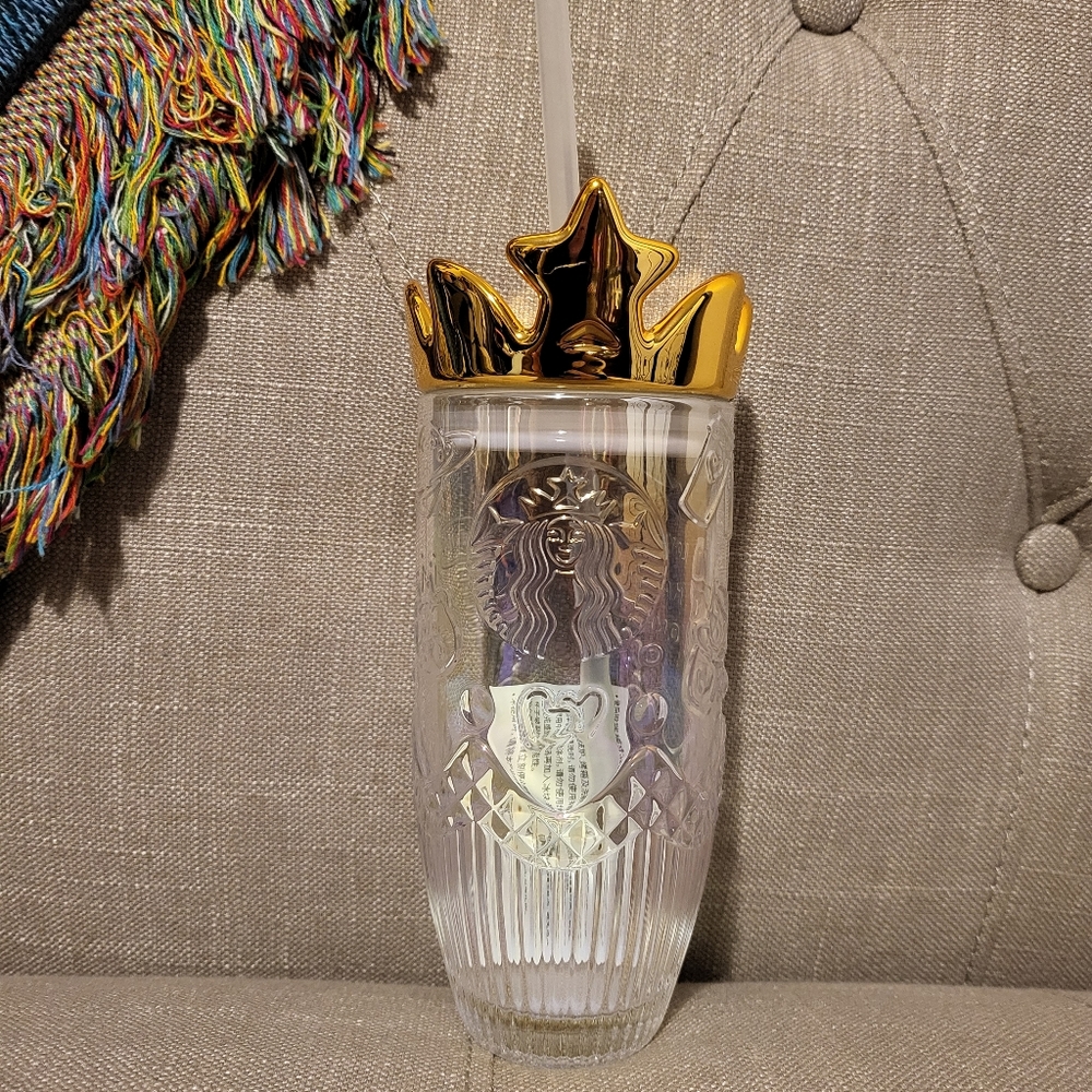 Starbucks crown glass tumbler